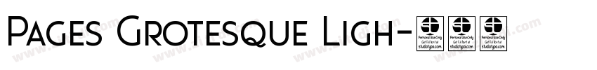 Pages Grotesque Ligh字体转换